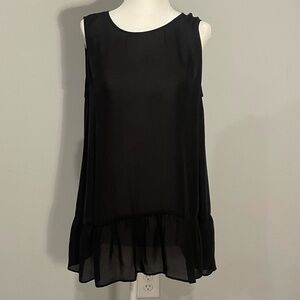 Acrobat Black Sleeveless Blouse-Size:M